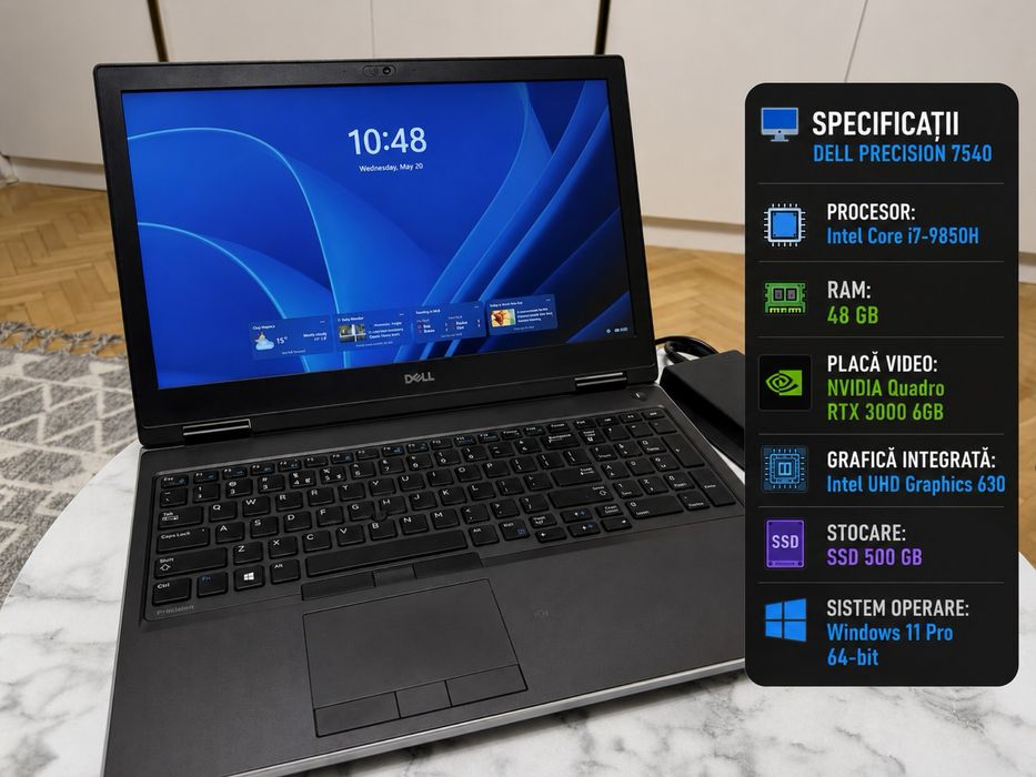 DELL Precision 7540 RAM-48 GB NVIDIA Quadro RTX 3000 6 GB
