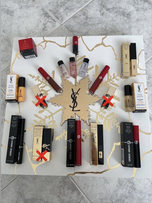 Козметика YSL и Giorgio Armani