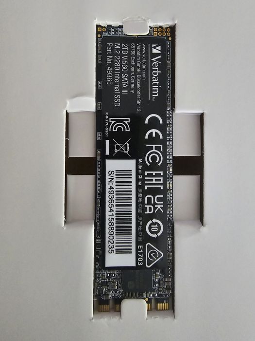 2TB SSD, M2, NGFF, SATA, Verbatim