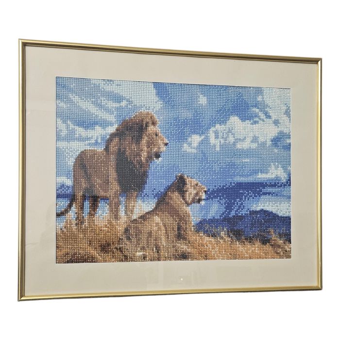 Diamond painting, "Lei in savana", 40x50 cm