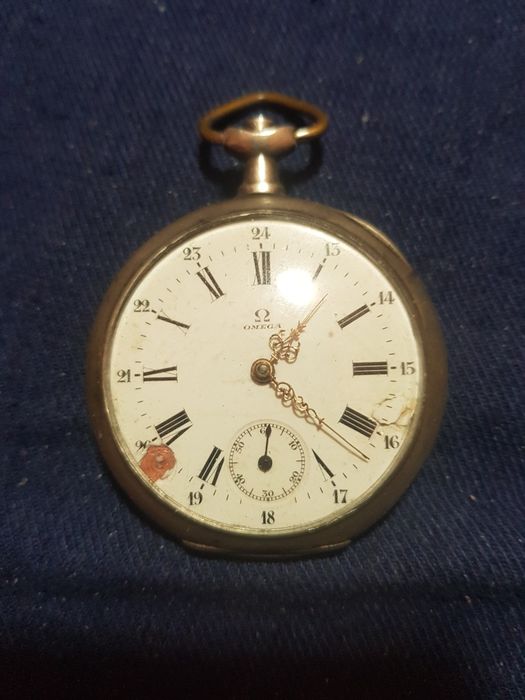 Omega джобен часовник джобен сребро