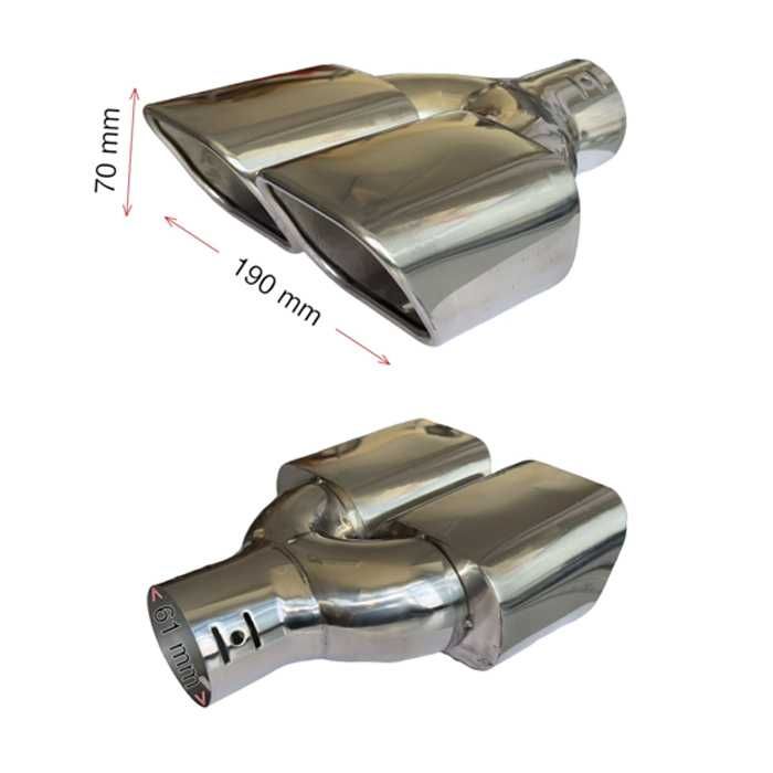 Накрайник ауспух A2003 входа-61мм изхода-190/70мм