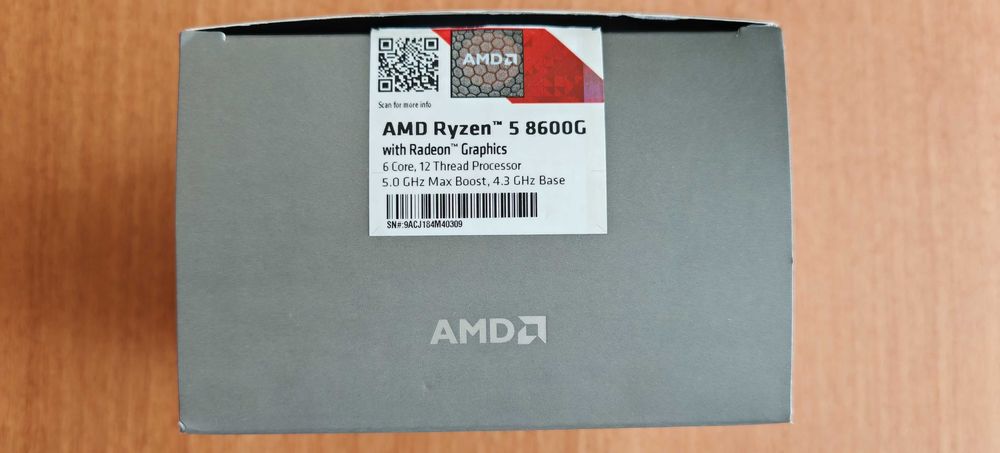 Продавам процесор AMD RYZEN 5 8600G 4.3G BOX AM5 в гаранция