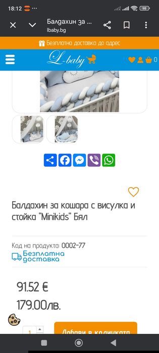 Балдахин със стойка обръч