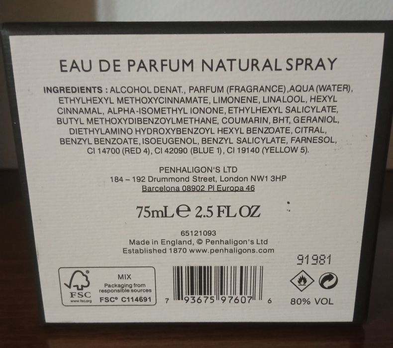 Парфюм Penhaligons Lady Blanche. Нишевая Парфюмерия Англия.