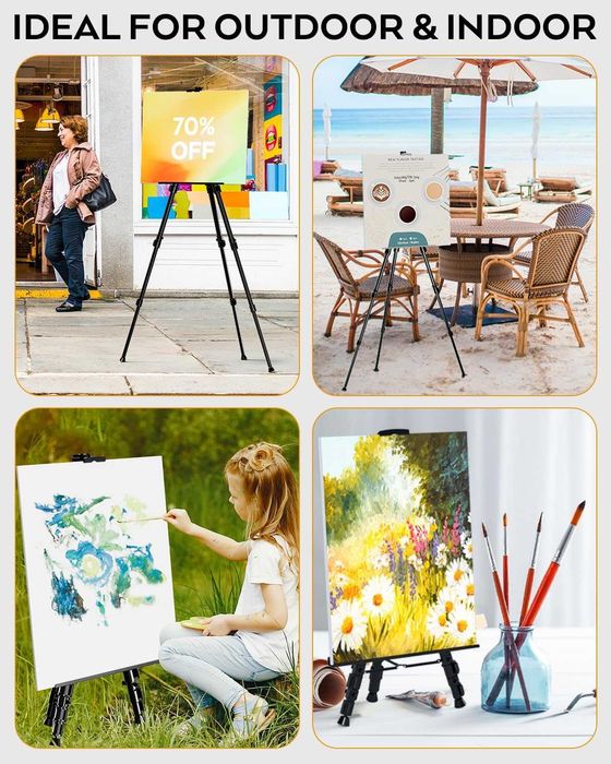 Sevalet pictura metalic cu husa protectie inaltime reglabila 77-160 cm