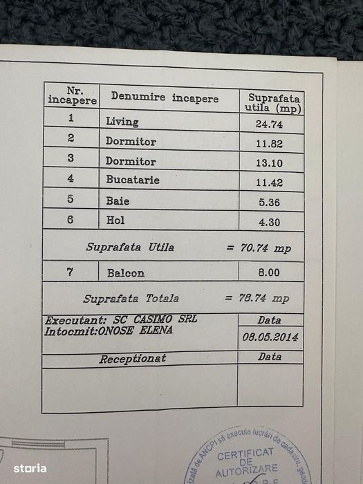 Apartament 3 camere de vanzare, 78mp, mobilat, loc de parcare inclus