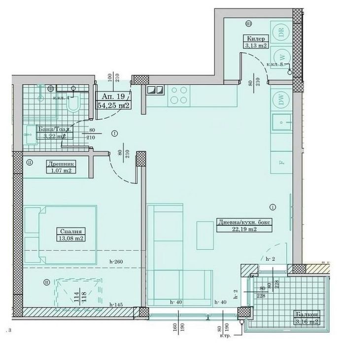 2-стаен в Варна-Възраждане 3 площ 68 цена 113000