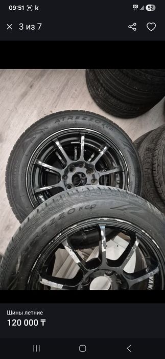 Продам комплект летних шин на дисках