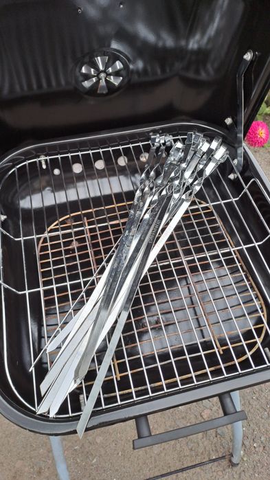 Гриль угольный с шампурами и стартером.