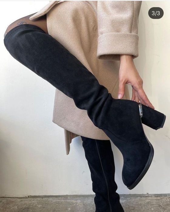 Сапогие ботфорты зима