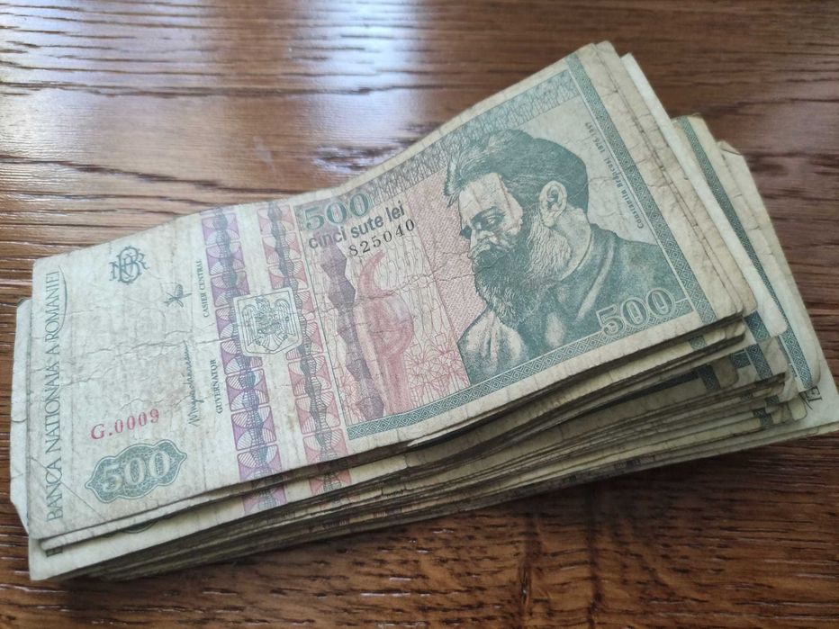 Bani vechi, Bancnote colectie, Bancnote vechi 500, 1000lei an 1991/92