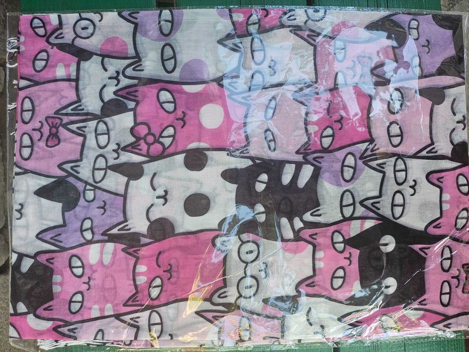 Шал памук и кашмир с котки