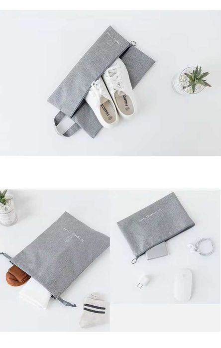 Set 7 Huse Organizare Bagaj || Accesorii Troler || Negru/Gri/Albastru