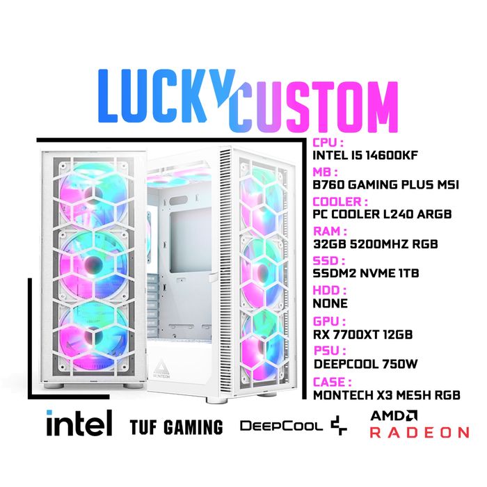 [14 Gen] MSI B760 Gaming Plus i5 14600K DDR5 32Gb RX7700 XT 12Gb