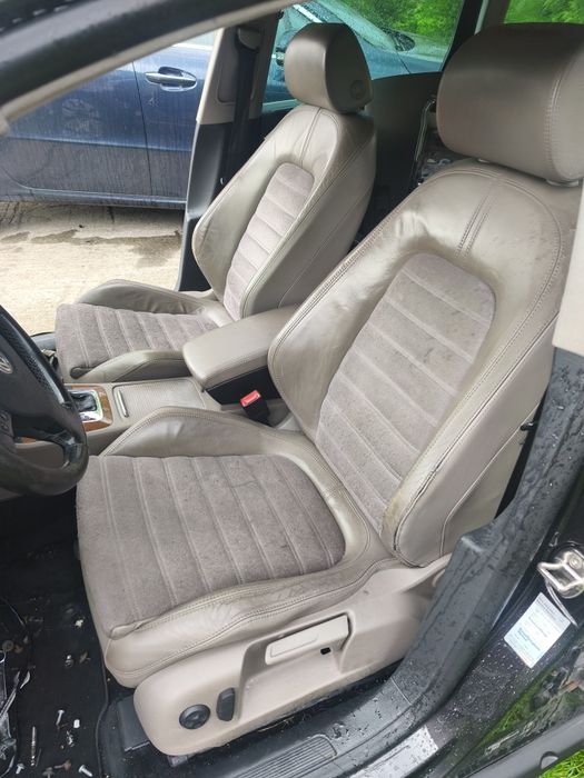Scaune alcantara cu încălzire scaune față și banchetă Volkswagen Passat B6 / scaune piele Passat B6