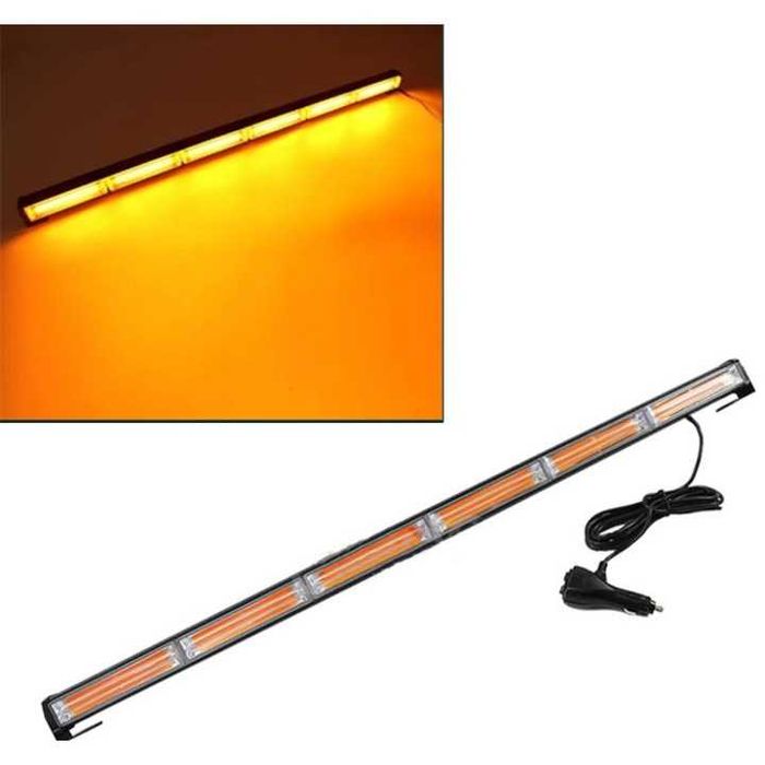 90 см LED аварийна блиц маяк лампа – 12V/24V, 9 режима за пътна помощ