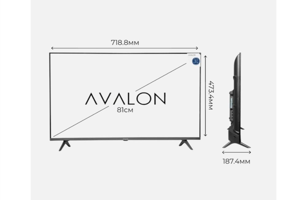Телевизор Avalon 32f6000 81см чёрный