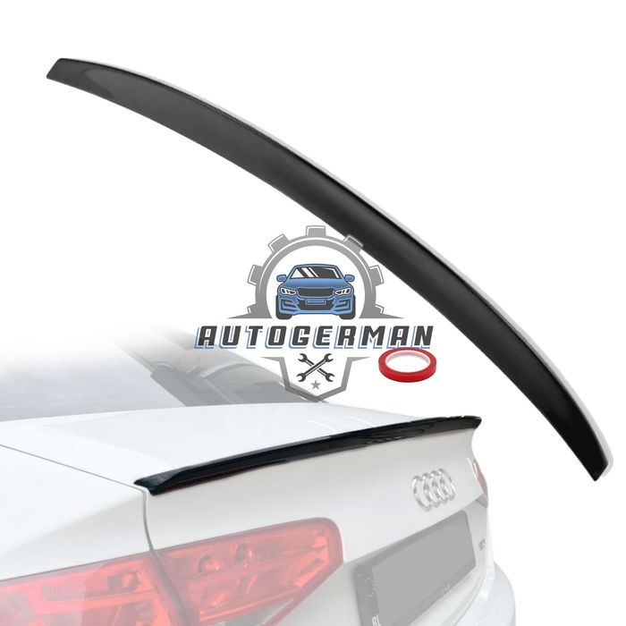 Лип Спойлер за Audi A4 B8 S Style черен гланц (2009-2012) заден spoiler за багажник на Ауди S Style A4 B8 тунинг спойлер добавка спортен за капак