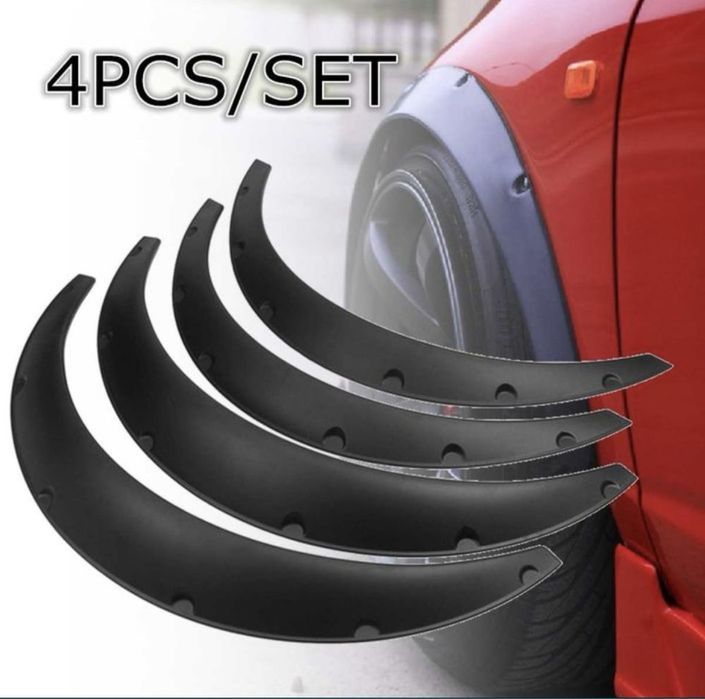 4 БРОЯ Разширители Раздувки Вежди за Калници PVC предни + задни