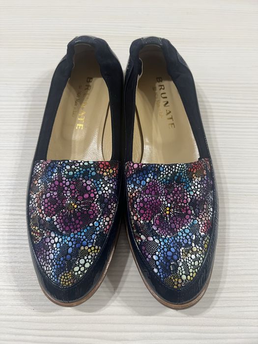 Loafers Brunate, piele naturală, Made in Italy, model colorat, mărimea 40