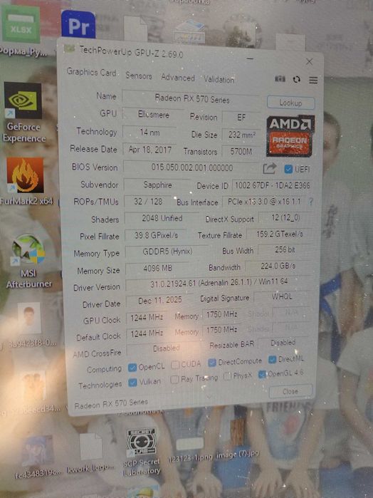 Видеокарта 4Gb Radeon RX570 SAPPHIRE NITRO+
