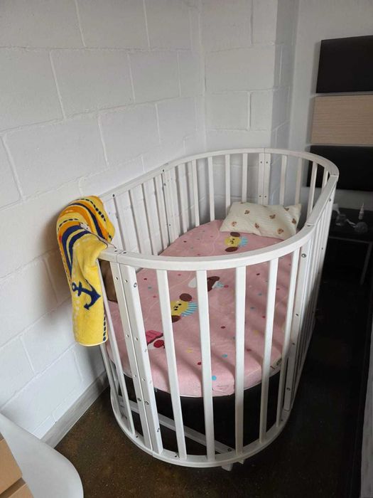 Детская кроватка-трансформер с матрасами (до 3 лет)