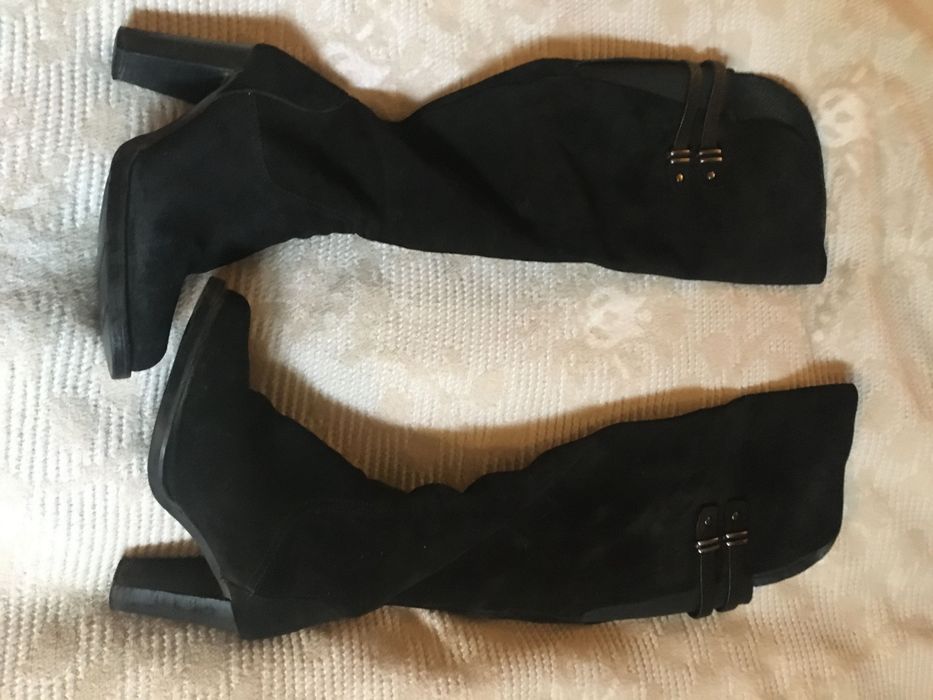 Дамски чизми от естествен велур