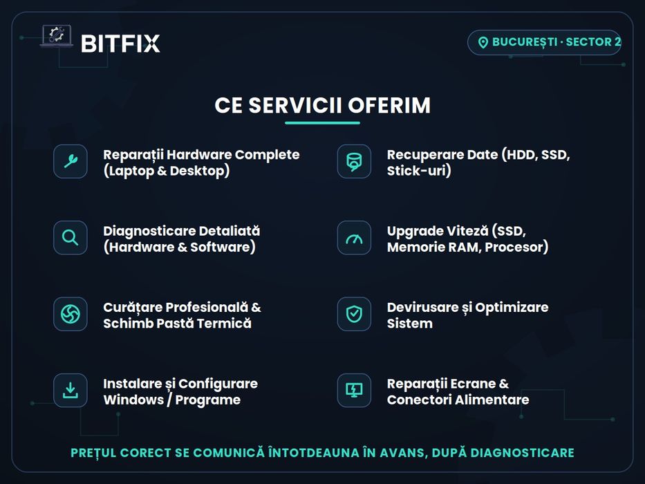 BITFIX - Service PC & Laptop | Asistență IT Persoane Fizice și Juridice