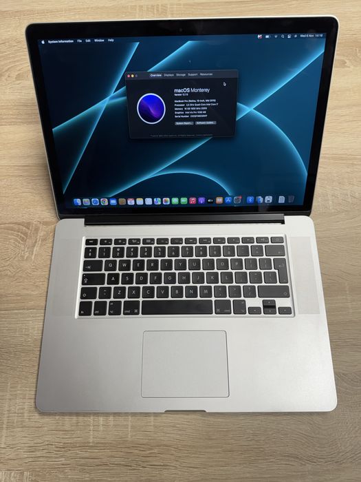 Vand MacBook Pro de 15,6 “ inch mid 2015