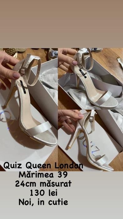 Sandale cu toc Quiz Queen Londra