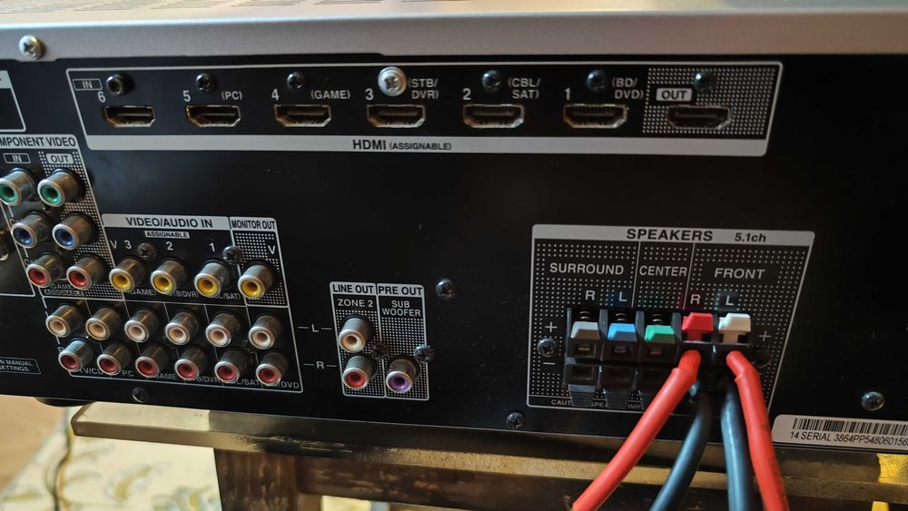 receiver Onkyo TX-SR333 cu bluetooth HDMI 4k/60 telecomandă