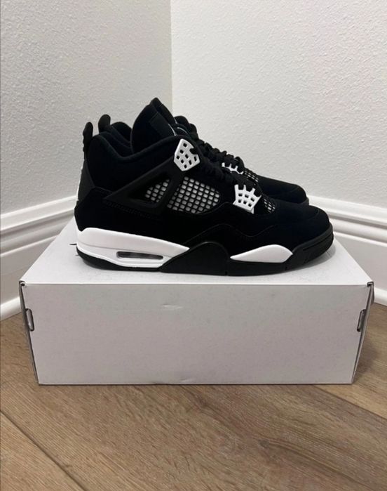 Jordan 4 White Thunder 42,43 Negru, Noi in Cutie, Livrare Rapida
