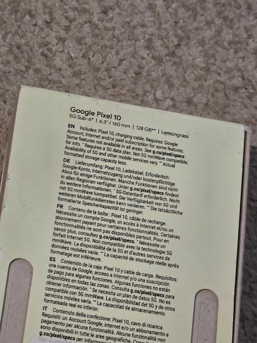 Telefon Google Pixel 10 128gb 12GB Ram Lemongrass