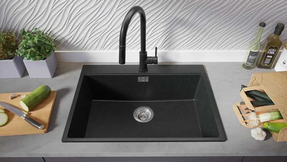 Графит Кухненска Мивка от гранит модел XXL Осло 70 Top 680 x 500 mm