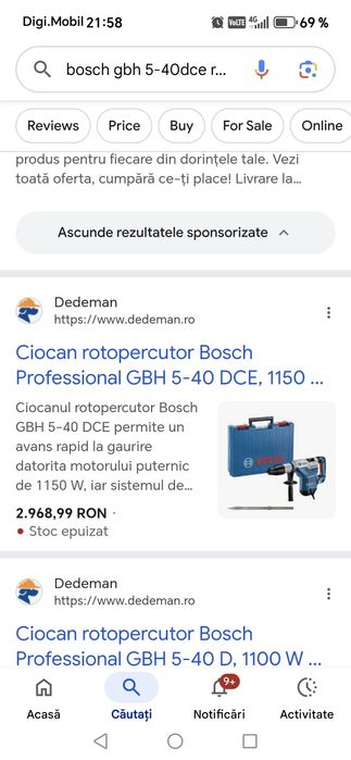 Bosch gbh 5-40dce Rotopercutoar ciocan picamer sds-max