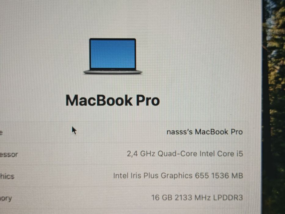 Macbook Pro 13" 2019 i5 16 GB RAM 512 GB SSD