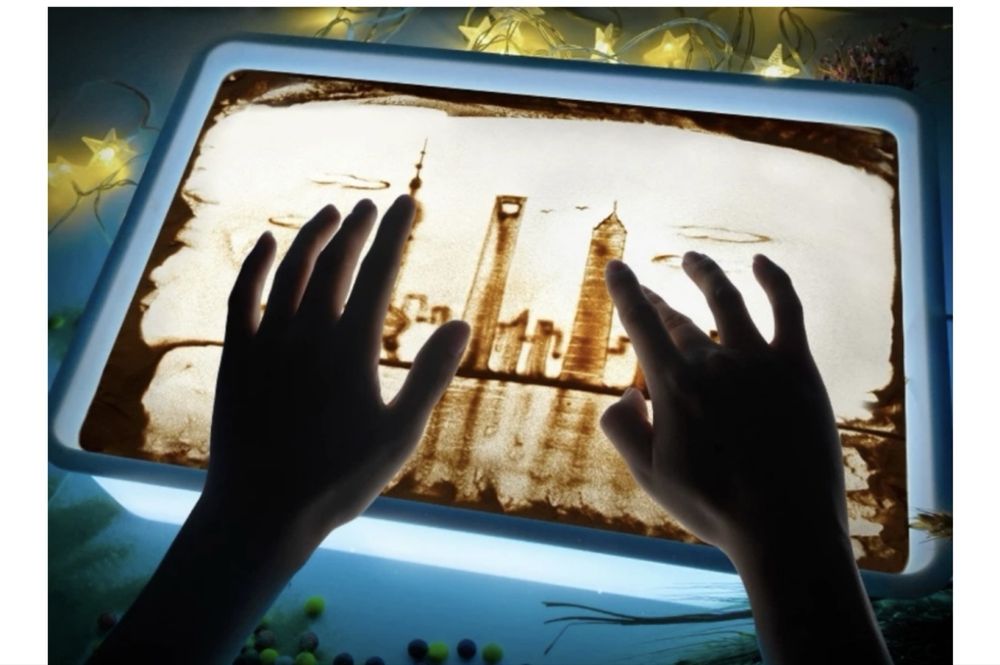 Рисование песком