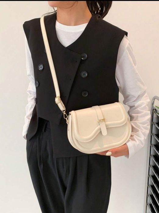 Сумка Small Saddle Bag Beige