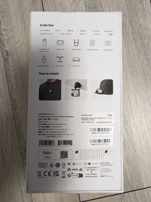 Camera video  INSTA 360 GO 3