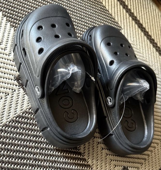 Кроксы-сабо черные 38 р-р