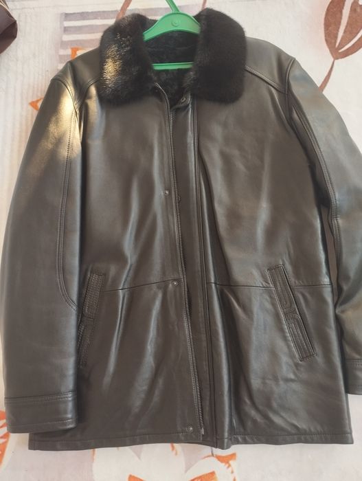 Кожаная мужская куртка