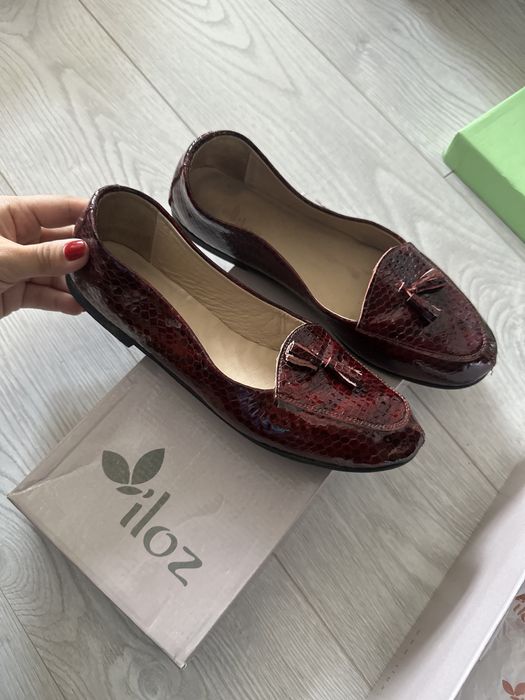 Кожаные лоферы из Турции. Размер 38