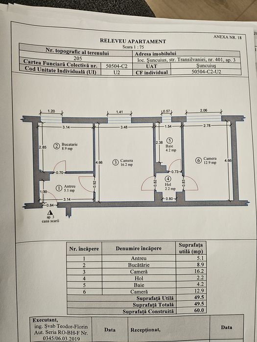 Proprietar vand apartament in Suncuius