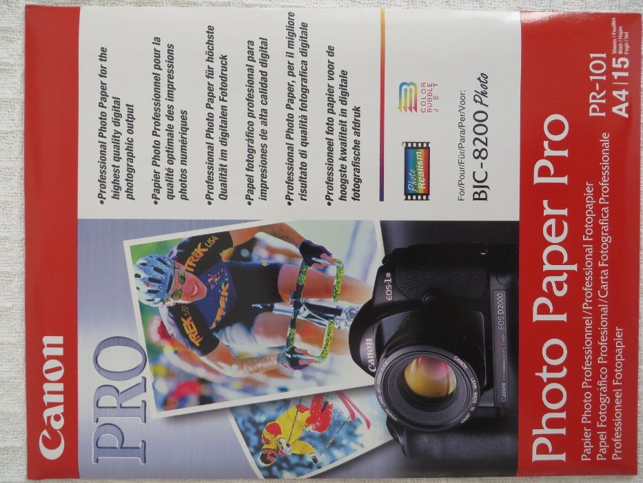 Фотохартия Canon PR-101, А4, 15 листа