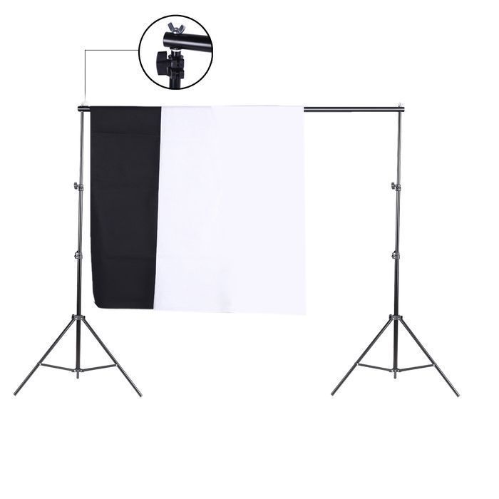 Kit studio 2 umbrele suport fundal 2x2m 2 becuri 45W si 2 panze fundal