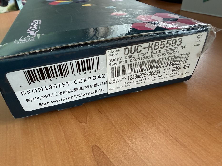 Клавиатура Ducky One 2 Mini - Cherry MX Blue - За ремонт