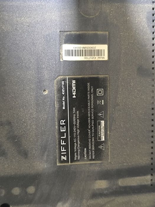 Продам телевизор зиффлер 43 диаметр