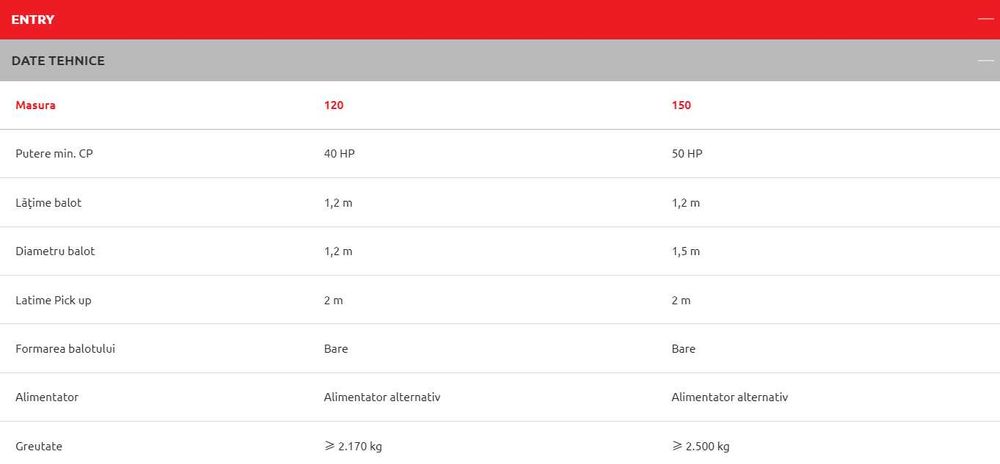 Presa baloti rotunzi ENTRY 120 - MASCHIO GASPARDO