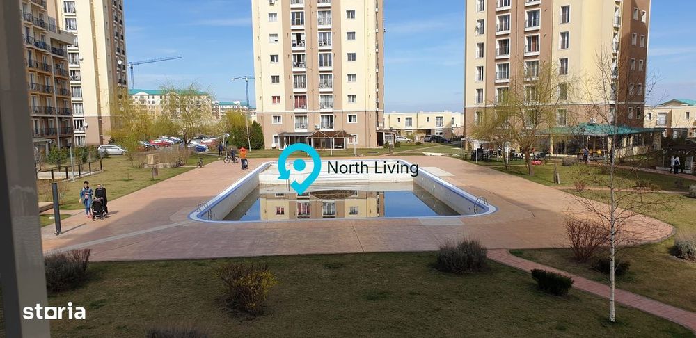 2 camere 54 mp + parcare, vedere piscina